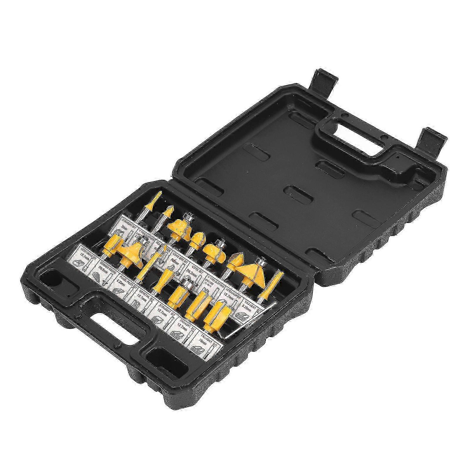 Optimized Router Bit Set Kit for Woodworking DIY: 15Pcs Straight Slotting Cutter with 2025 Version (Best Seller)