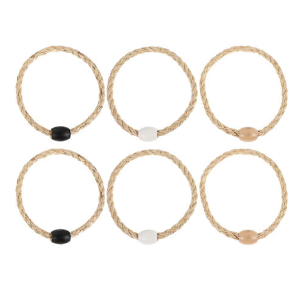 Reb-ringkastspil til haveleg med 6 trækasteringe