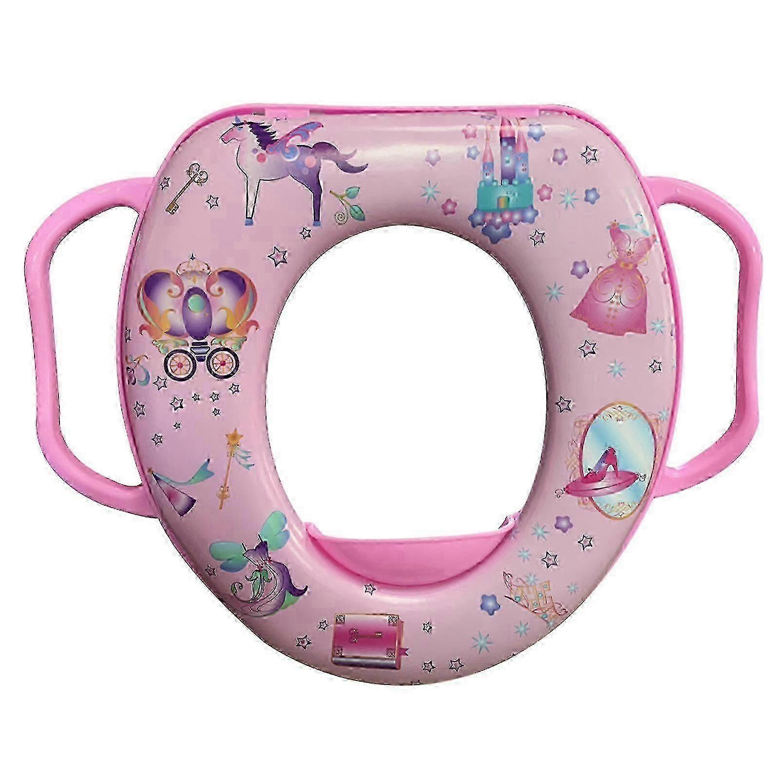 Baby Potty Training Seat Soft Cushion Cartoon Hygienic Universal Toilet Potty Seat With Armrest For