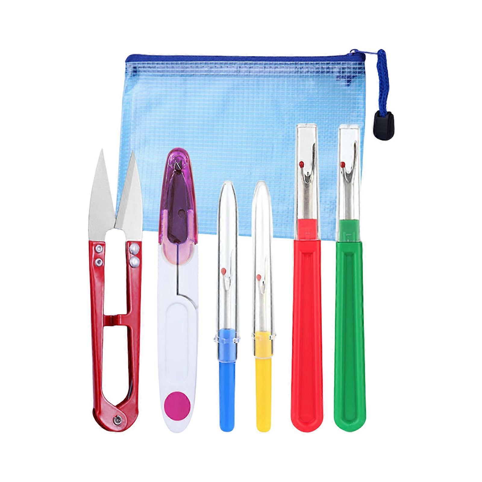 Efficient Metal Seam Ripper for Quick Thread Removal In Sewing Crafting and Crosses Stitching Work Multicolor