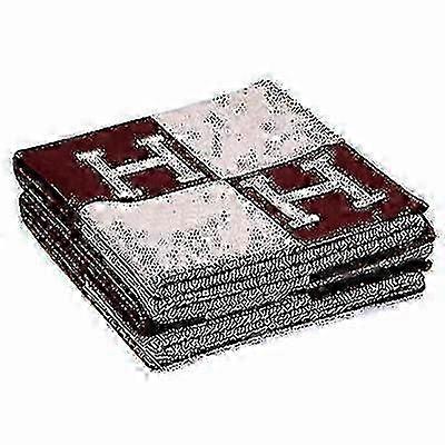 Knitted Artificial Wool Cashmere Warm Throw Sofa Blanket