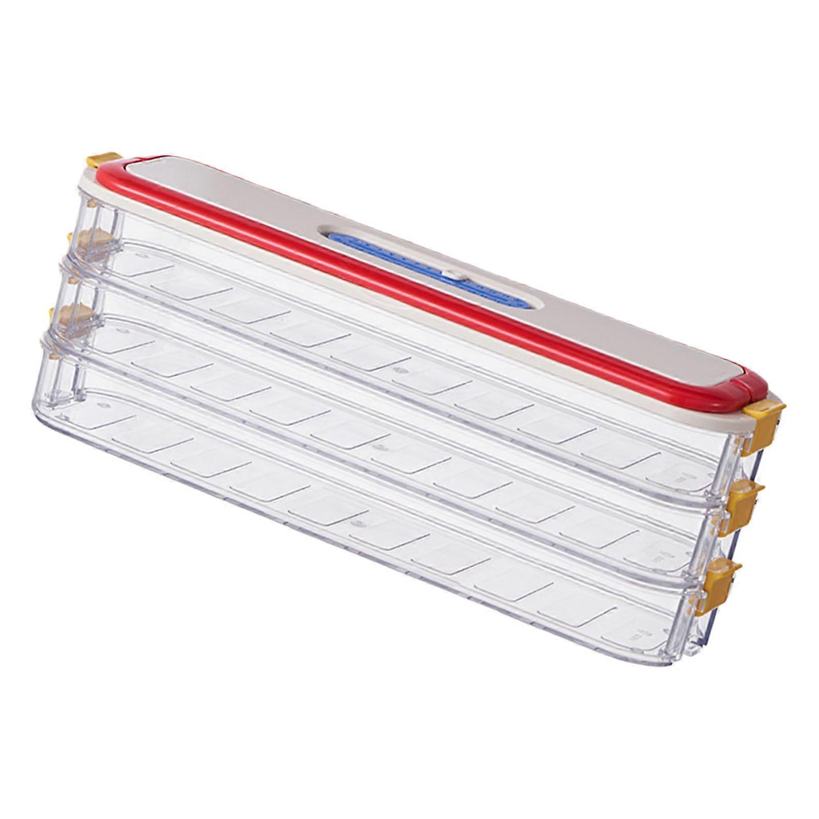 Leakproof Modularized Freezer Organizers Clear Multiple Compartment Container Maximizes Vertical Refrigerator Space Multicolor