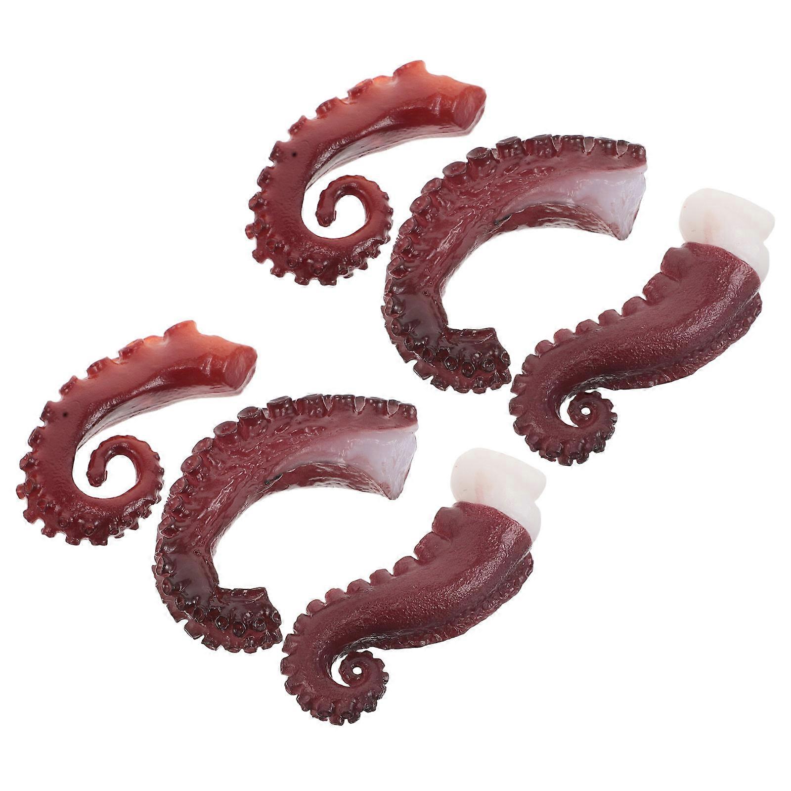 Artificial Octopus Tentacles for Decoration 6Pcs Fake Seafood Display Props