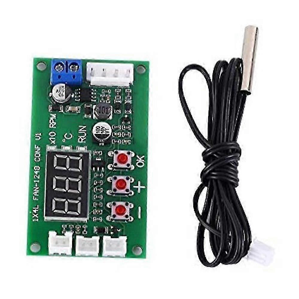 PWM Motor Fan Speed Controller Governor DC 12V 24V 48V 5A 2/3/4-Wire Temperature Control for eBike