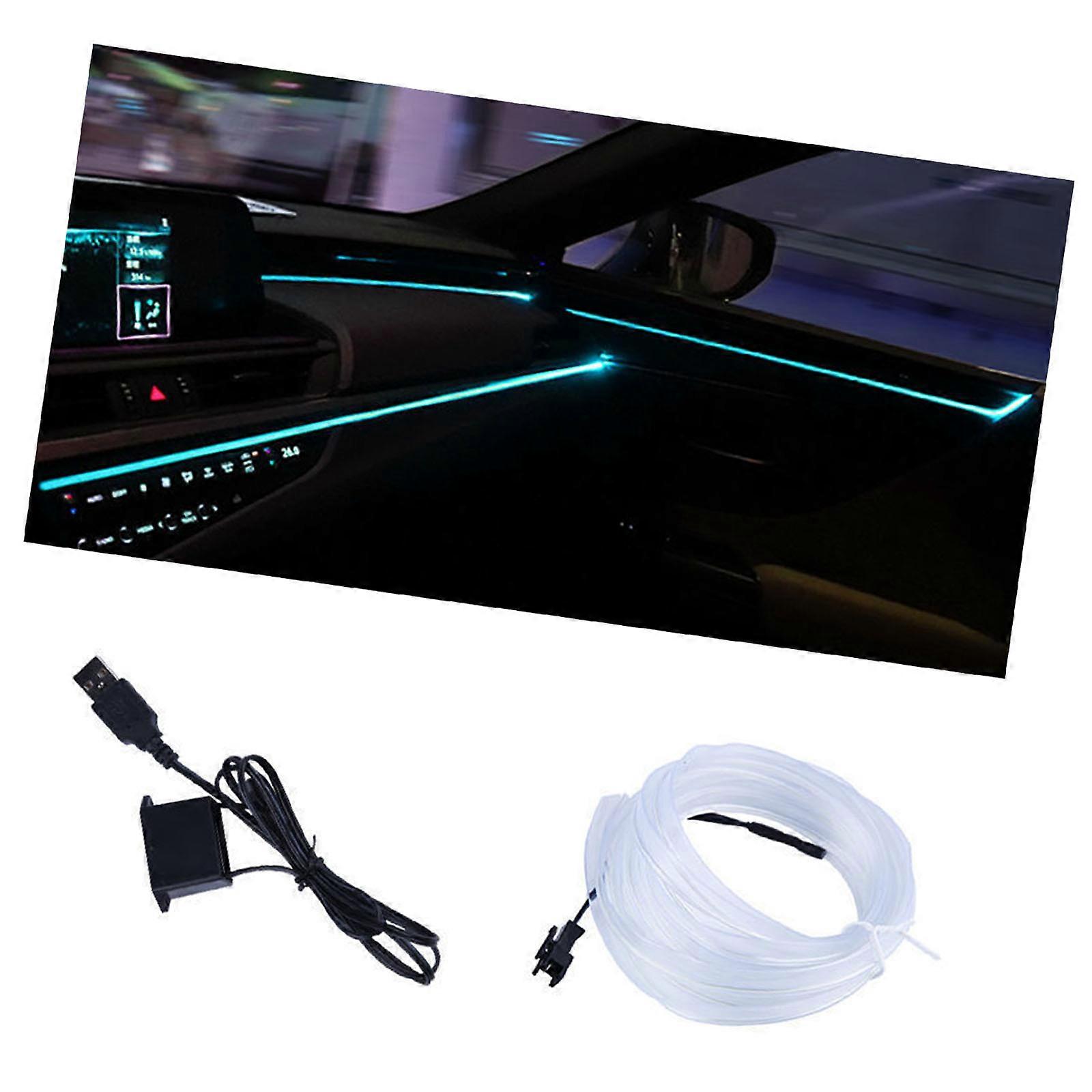 Multicolor LED Vehicle Ambient Lights Strips Flexible Cold Glow Design Universal for Cars Quick Installation Light Strips Multicolor