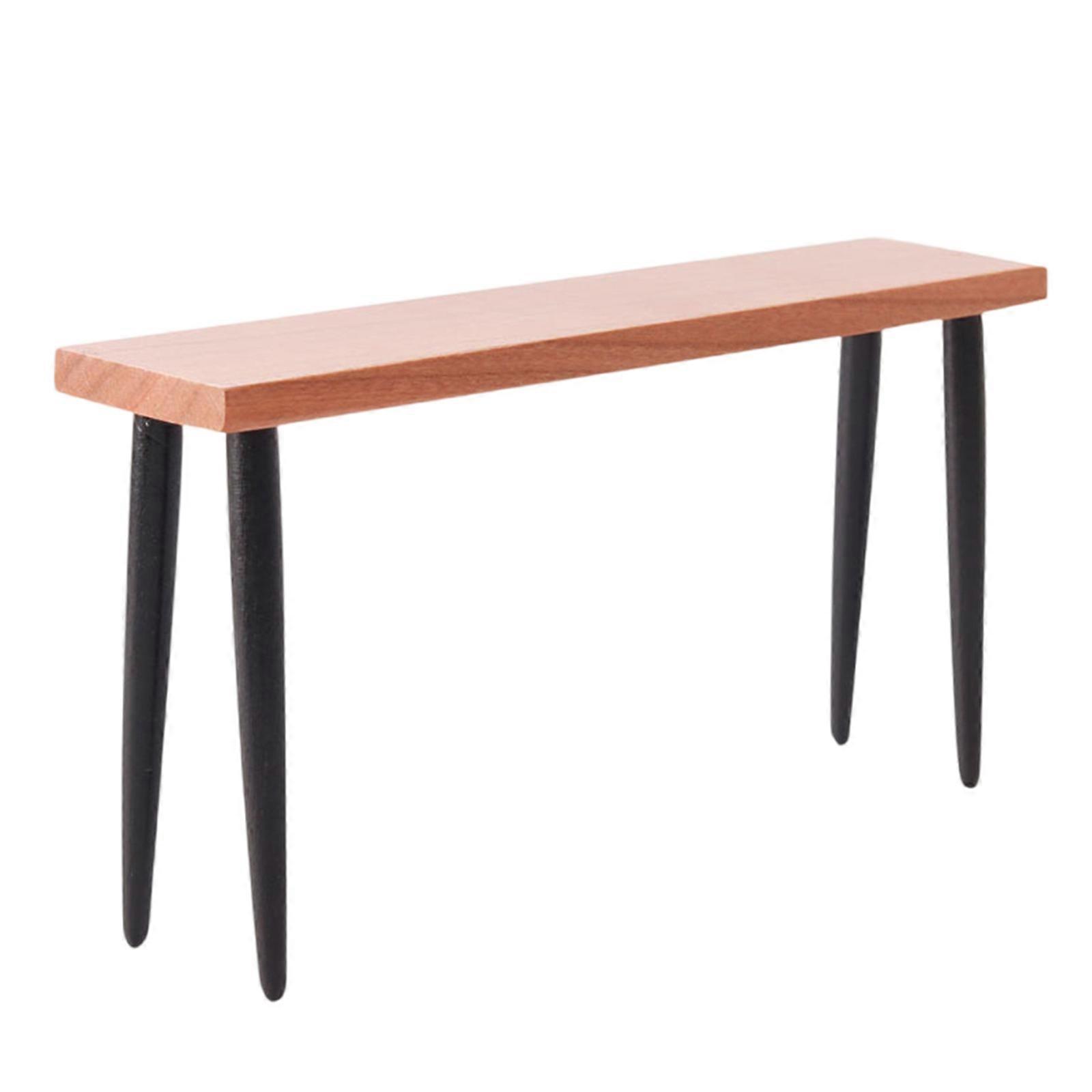 Realistic Wood Counter Zakka Realistic Pretend Play for Role Display Bar Counter Model Decorative Counter 1:12 Doll House Multicolor