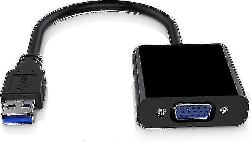 USB 3.0 to VGA Adapter Converter, 1080P USB to VGA Video Graphic Card Display External Cable Adapter compatible PC Laptop Windows 7/8/8.1/10/ etc