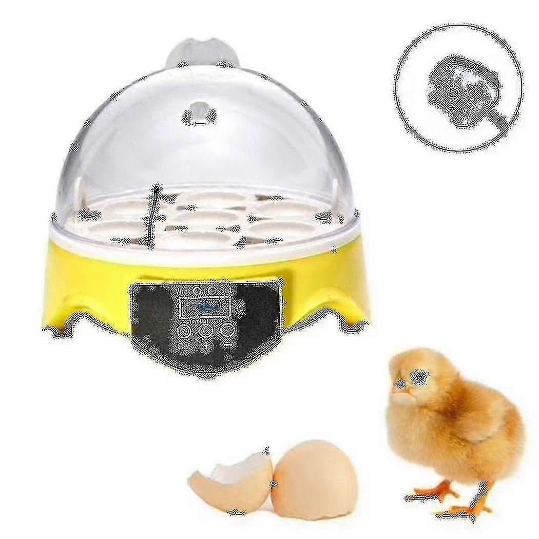 Automatic Poultry 7pcs Eggs Incubator Temperature Control Poultry Bird Chicken Hatcher w
