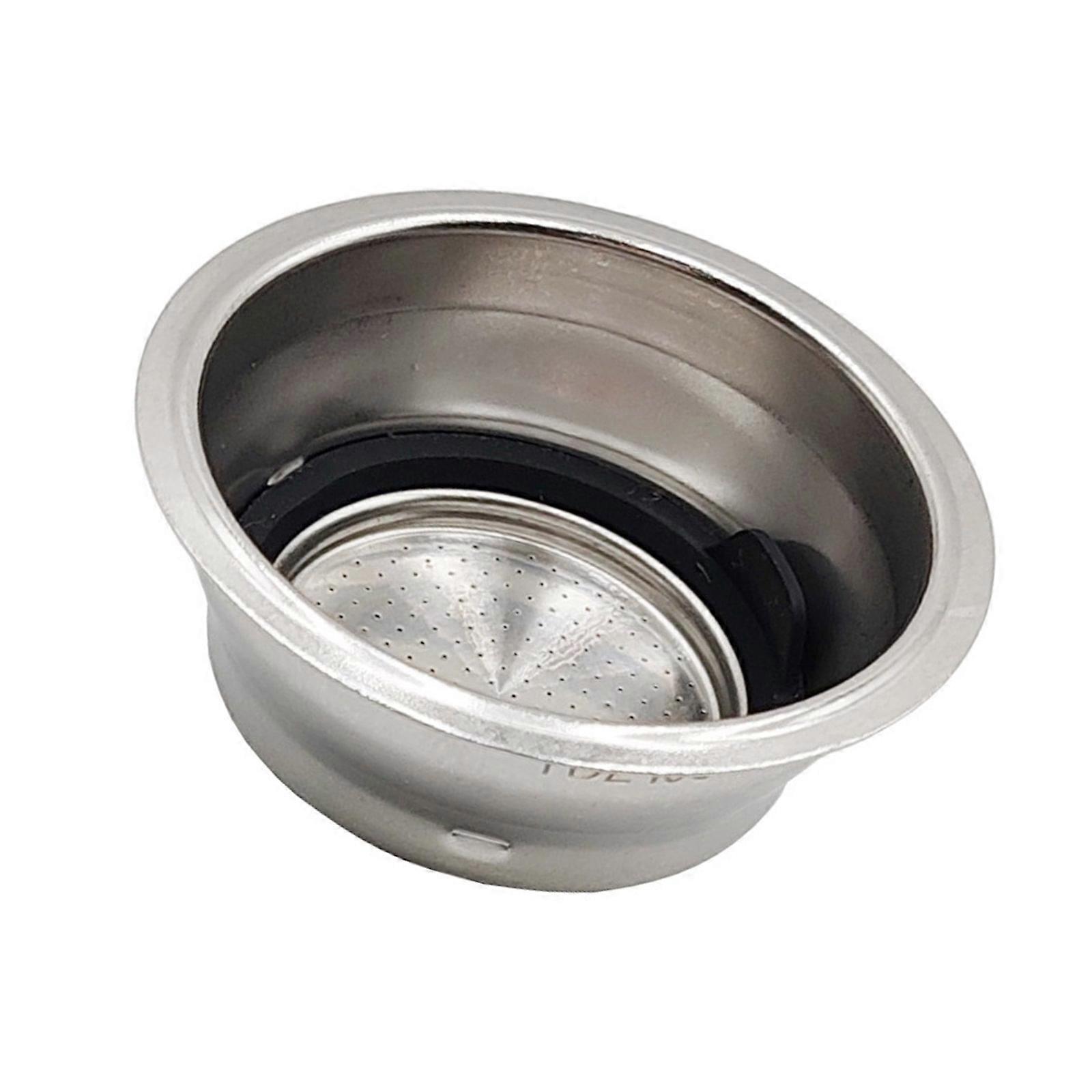 51mm Stainless Steel Filter Basket with Removable Powder Bowl Coffee Grounds Filtering Tool Suitable for Coffee Machine Multicolor