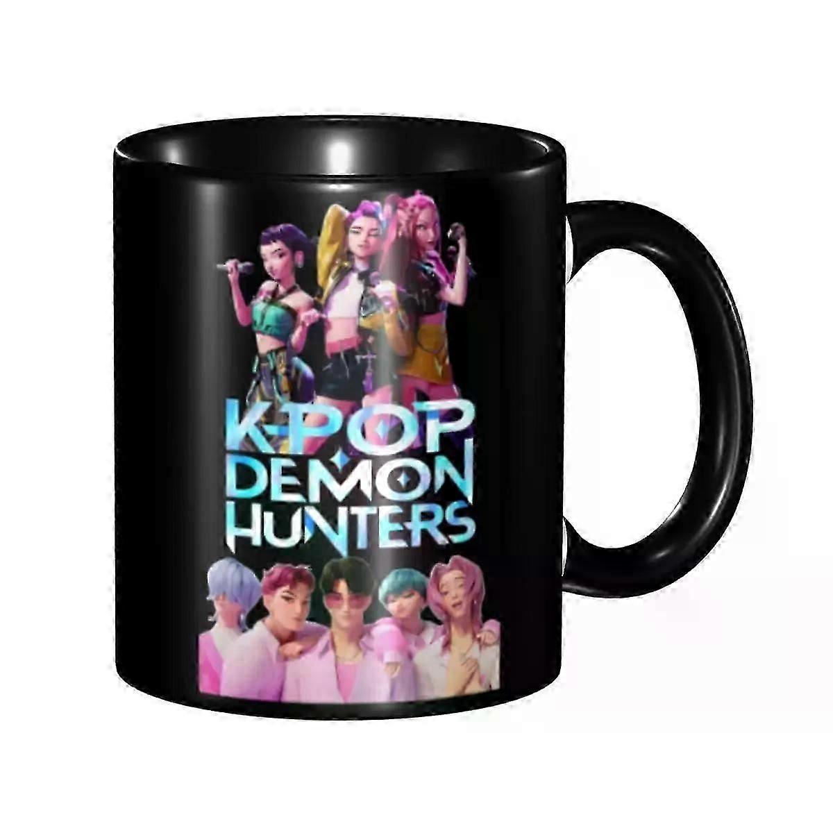Caneca divertida para presentear amigos com tema de caçadores de demônios Kpop.