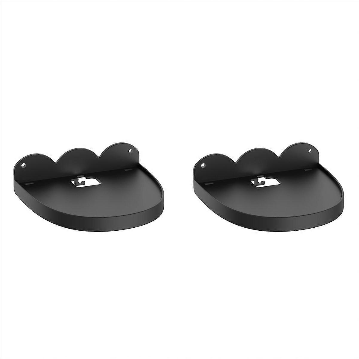 2X Wall Mounted Audio Support Bluetooth Speaker Holder Sound Box Stand Prevent Falling for Black