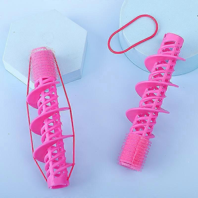 2pcs DIY Self-Adhesive Spiral Hair Curling Rollers - Create Wavy Curls with Ease
