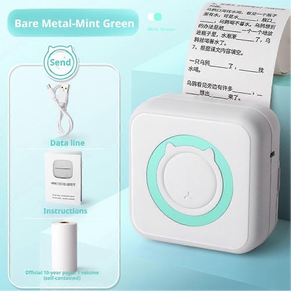 Portable Bluetooth Thermal Printer Wireless Mobile Photo Label Maker For Students Office Home Use Compact And Efficient Pink Green