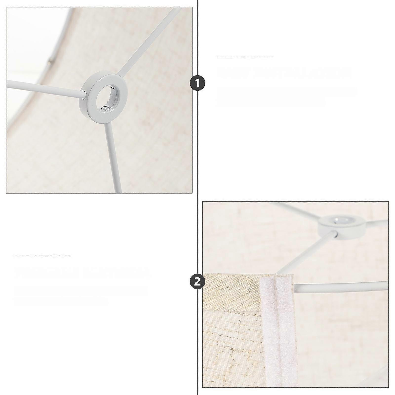 Beige Linen Lampshade for Table Lamp Replacement with Easy Installation