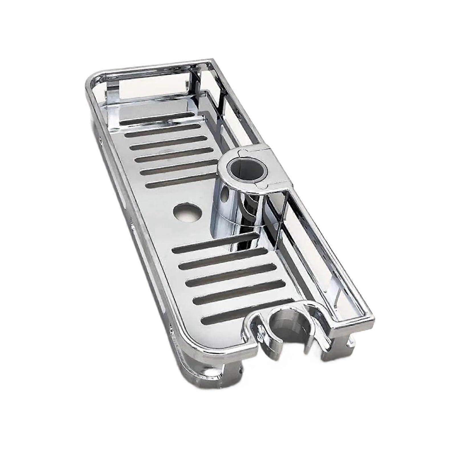 Shower Shelf Storage Rack with Adjustable Lifting Rod Removable NoDrill Soap Holder for Bathroom