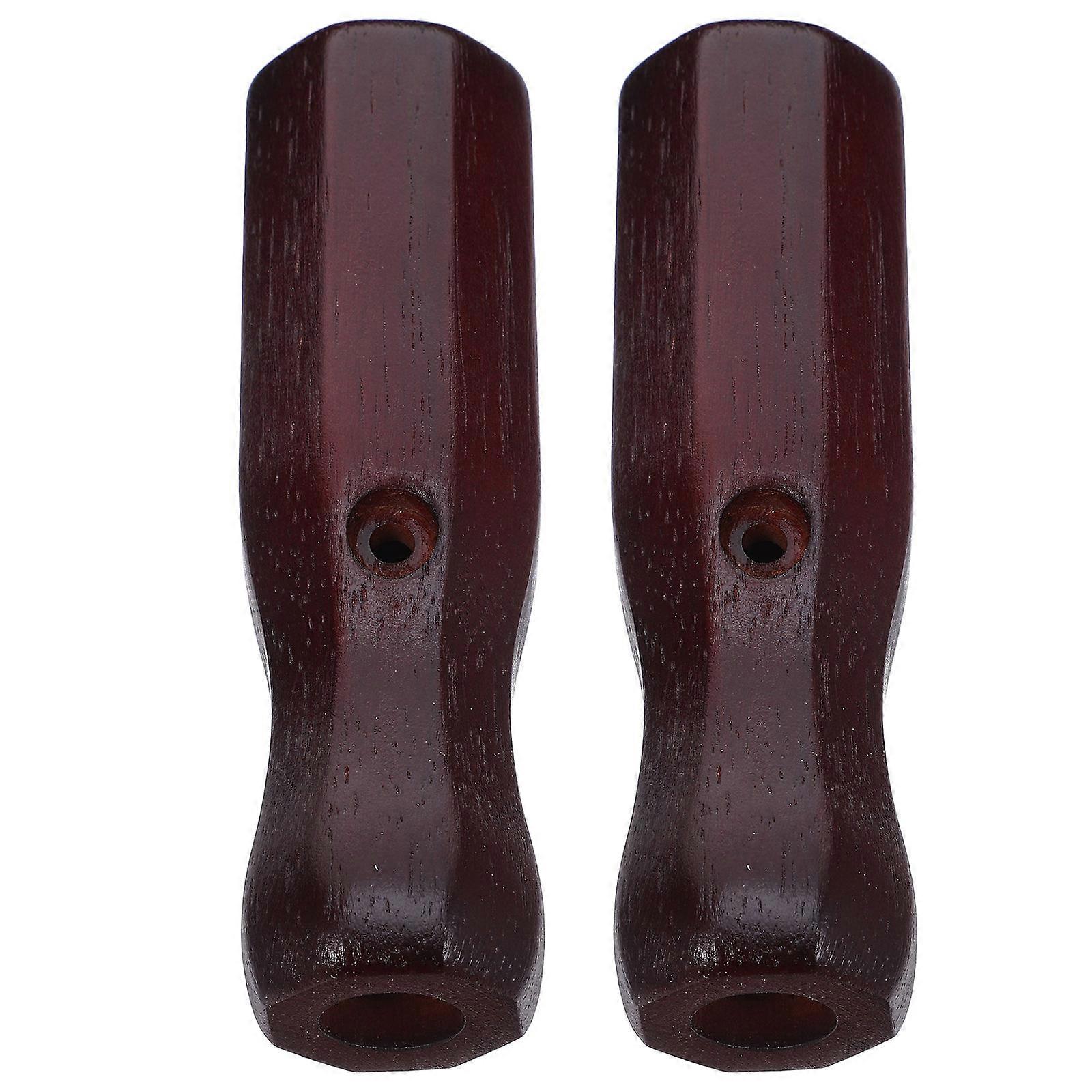 Table Soccer Replacement Foosball Handles 2Pcs Wooden Octagonal Non-Slip Grips