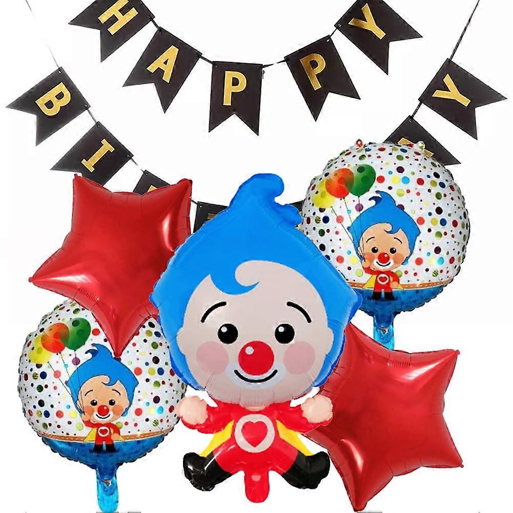 Plim Plim Birthday Balloons, 5 Piece
