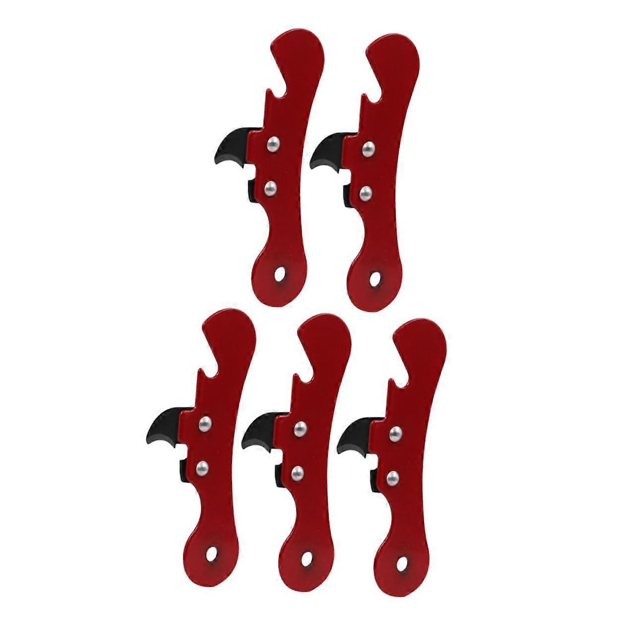 5pcs Multipurpose Jar and Can Opener Set with Ergonomic Grip for Seniors, Camping and Parties