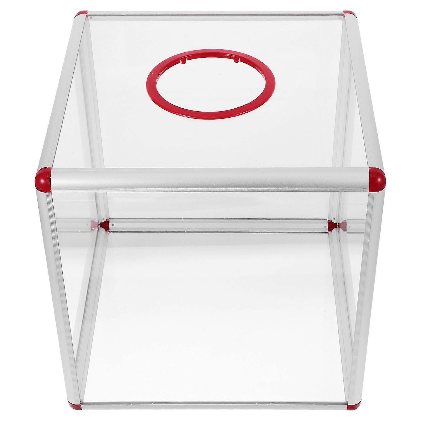 Cube Style Voting Box For Donations At Birthdays And Weddings Featuring Clear Design 1Pcs
