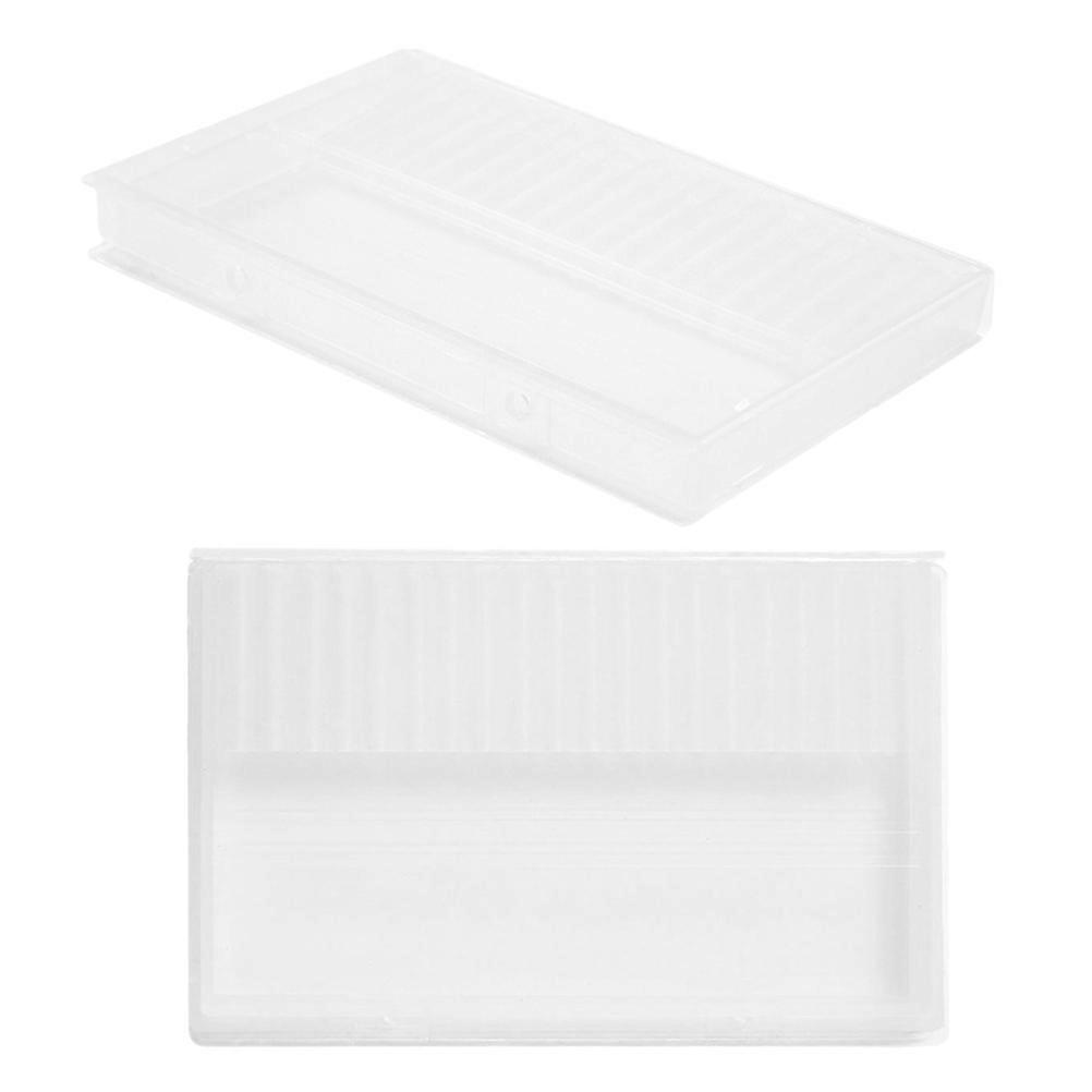 Manicure Drill Bit Storage Box Portable Organizer for Storage Use 2Pcs