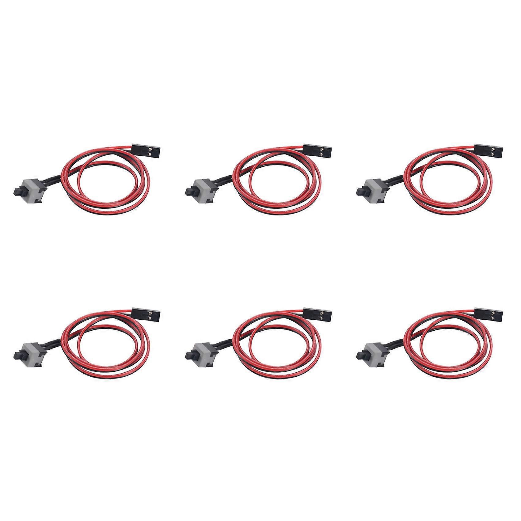 6X 20.5 Inch Long Power Button Switch Cable for PC Switches Reset Computer