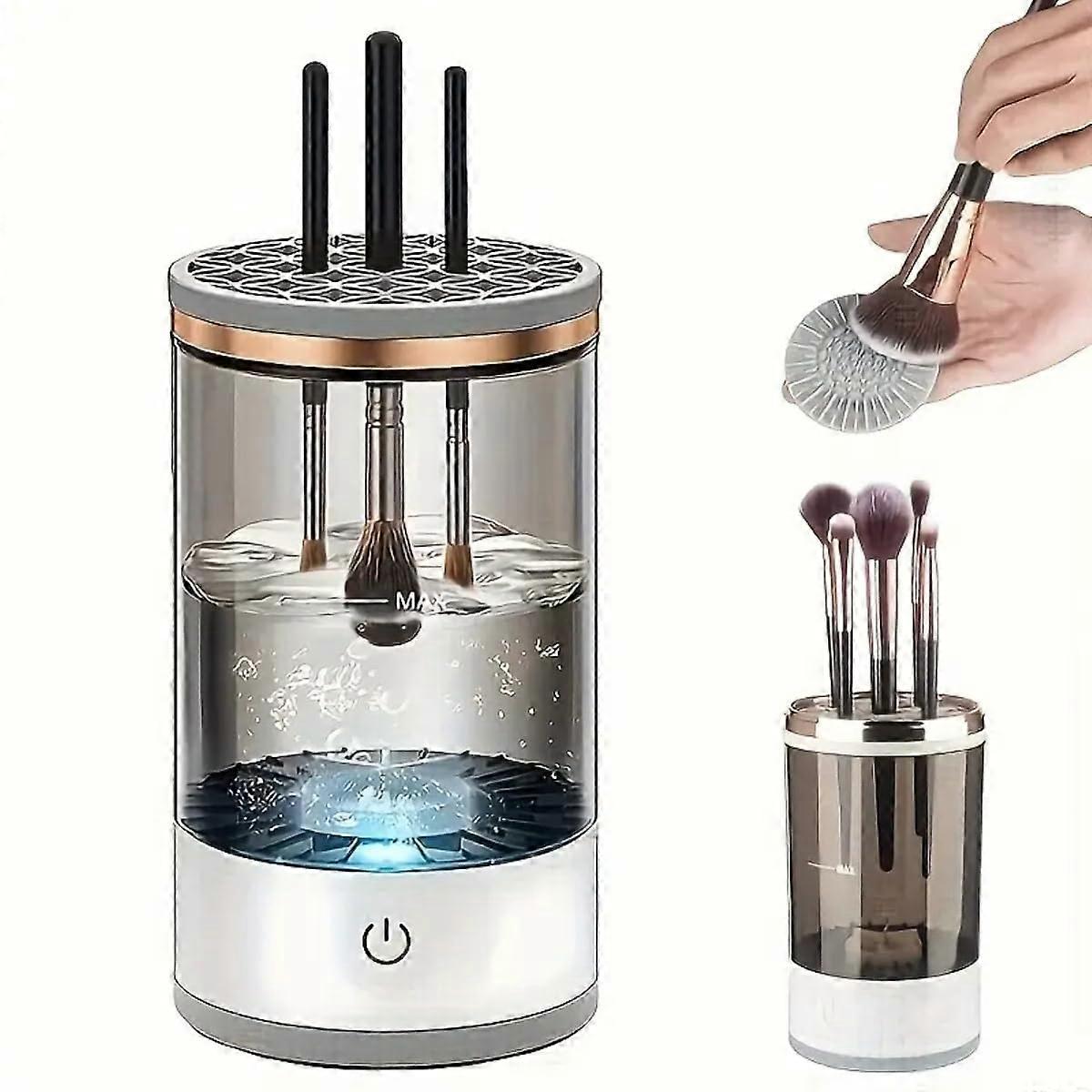Electric Makeup Brush Cleaner with USB Power, Automatic Spinner for Fast Deep Clean and Multiple Brushes