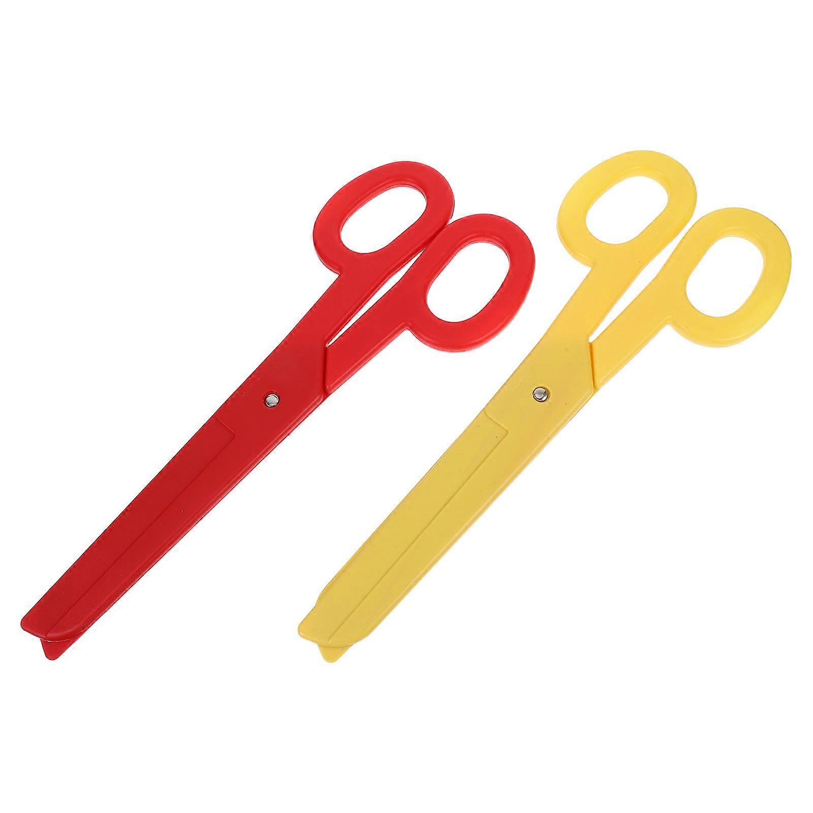 Plastic Scissors Clown Performance Props for Party 2Pcs Colorful Set