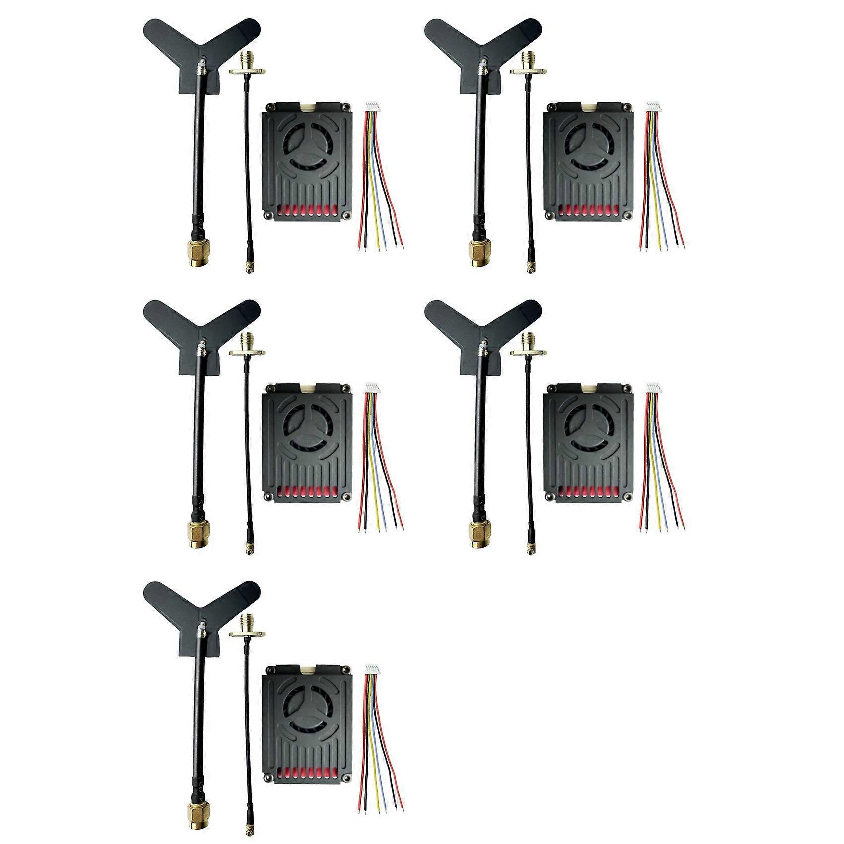 5X 3.3Ghz 4W FPV VTX 16CH FPV Audio Video Transmitter DC7V-36V PAL/NTSC for FPV Long Range RC Drone