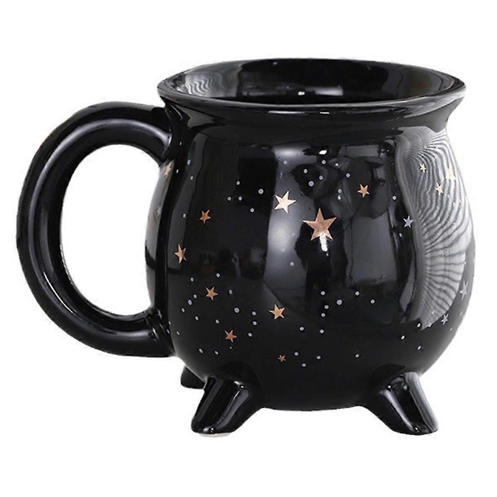 Ceramic Coffee Mug Black Cauldron for Halloween Drinking Cup