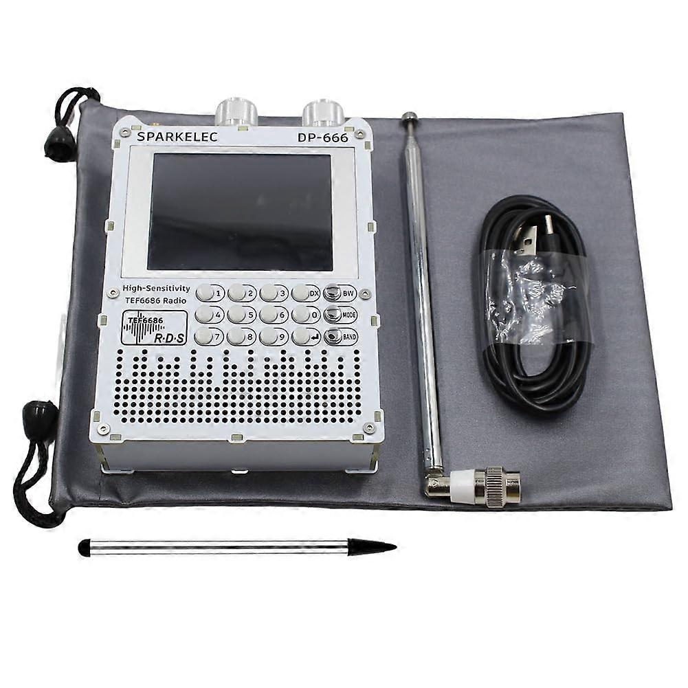 Radio Full Band FM AM Short Wave  Sensitivity 2.8Inch IPS Touch Screen White