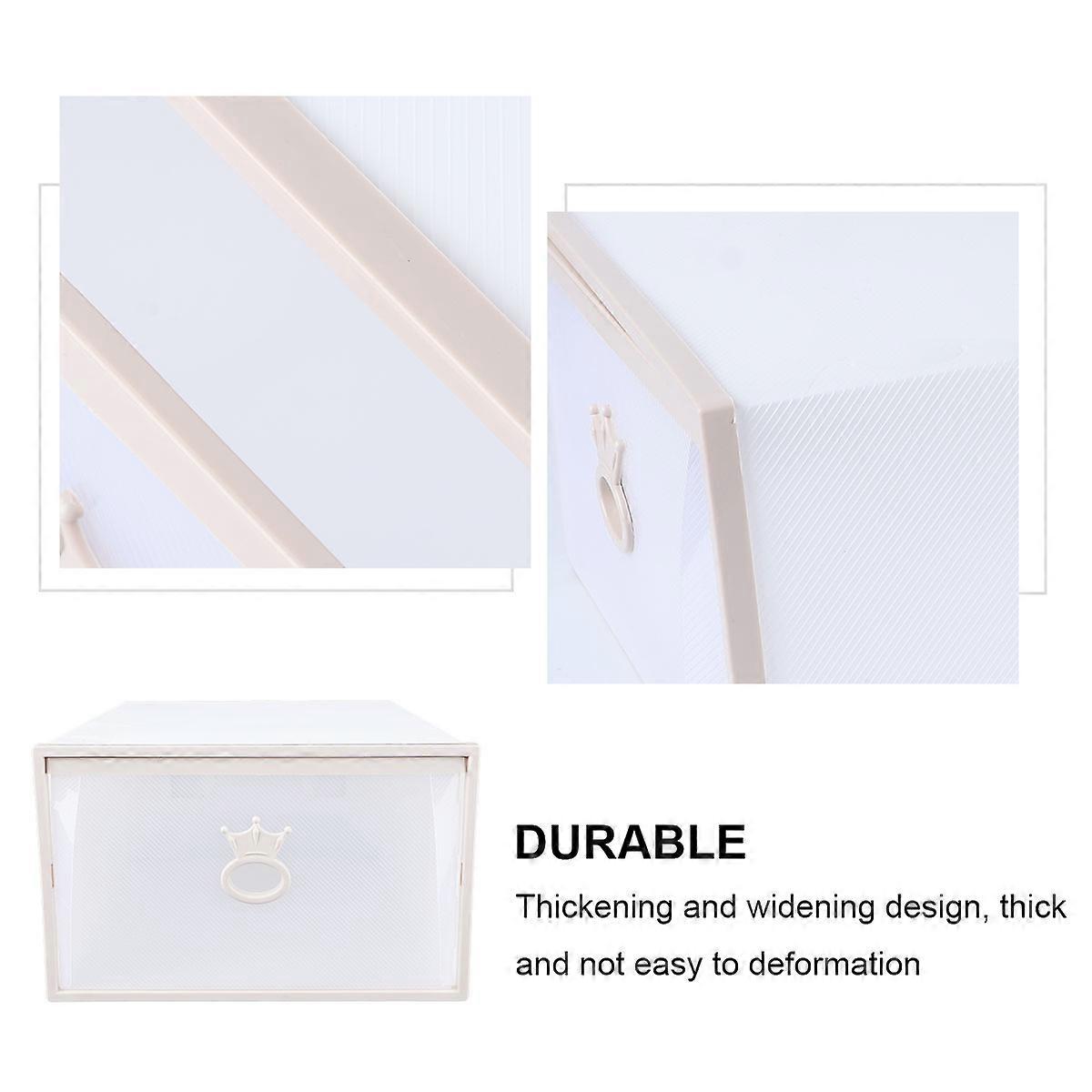 3pcs Plastic Shoe Storage Box Stackable Shoe Drawer Shoe Rack For Boots Shoe Organizer Shoes Holder