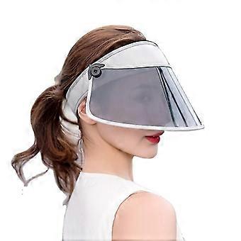 Verstellbare Frauen Transparente Sonnenschutzmütze Kappe UV Schutzhülle Flexible Sommermütze Sonnenbeständiger Sonnenhut