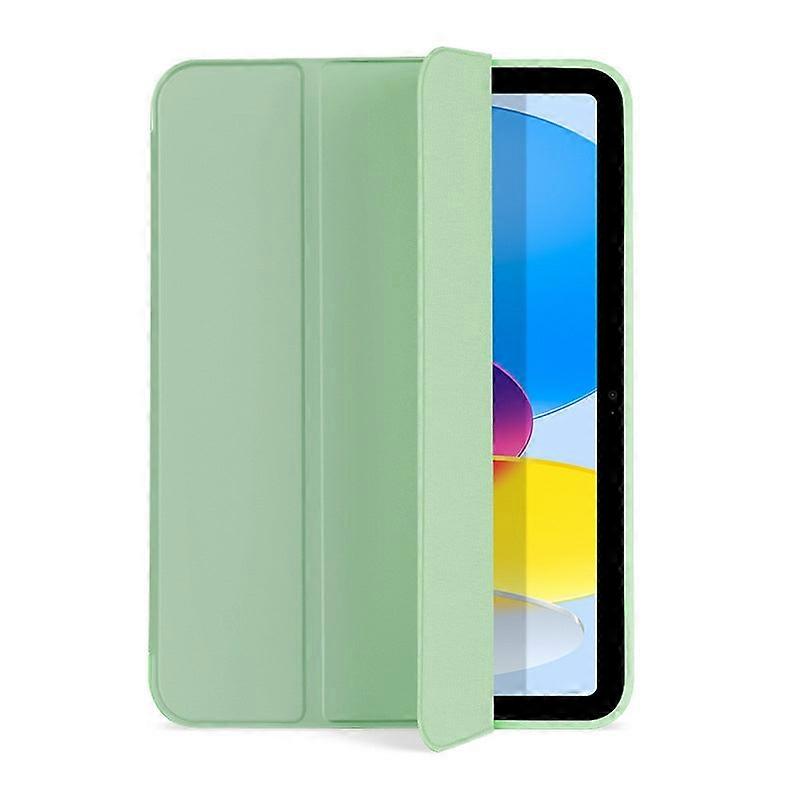 Stylish Case For Ipad Pro11 2024 Matcha Green Tri-fold Soft Leather