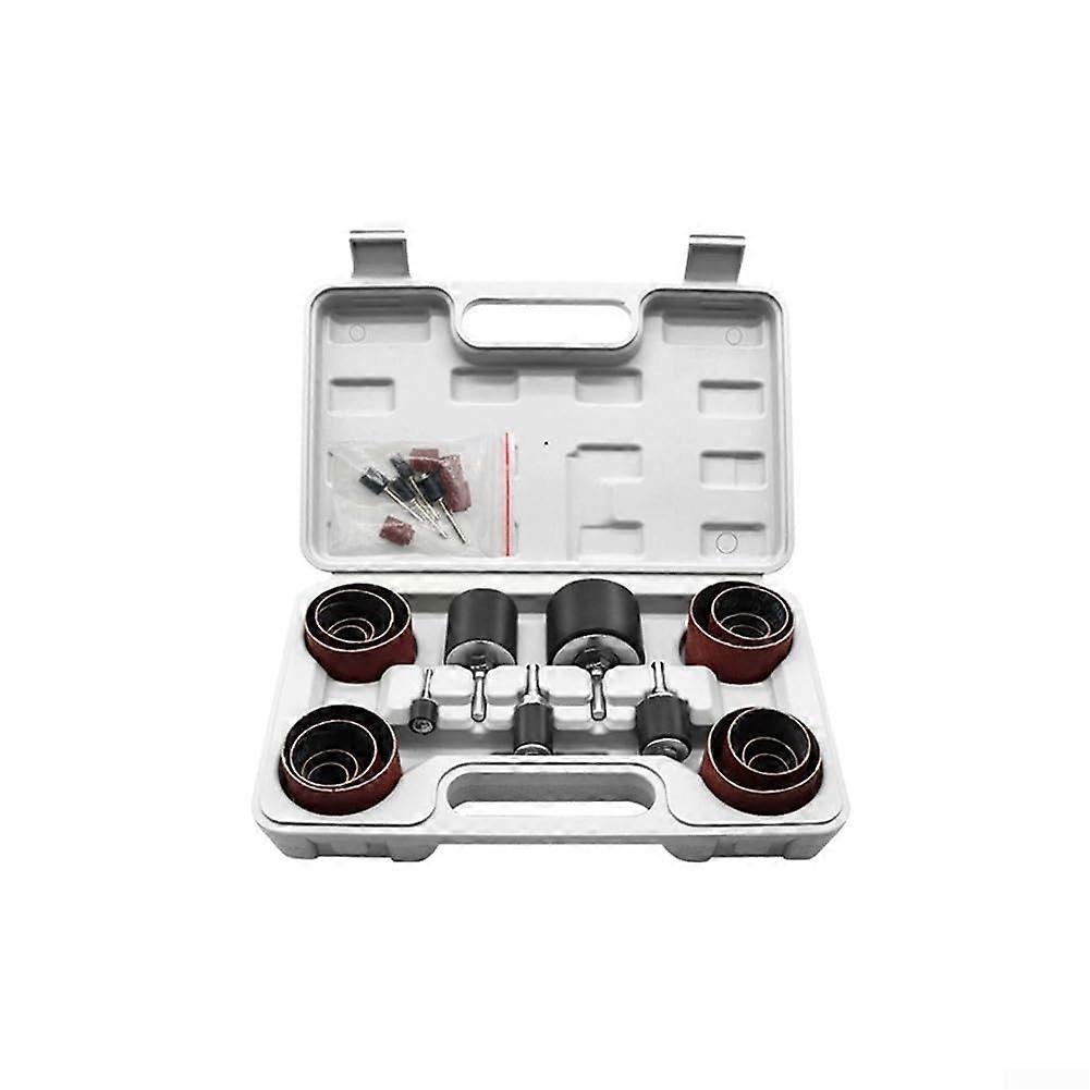 37Pcs Sanding Drum Kit for Drill Press and Hand Drill with Rubber Spindles, 80 and 120 Grit Sleeves