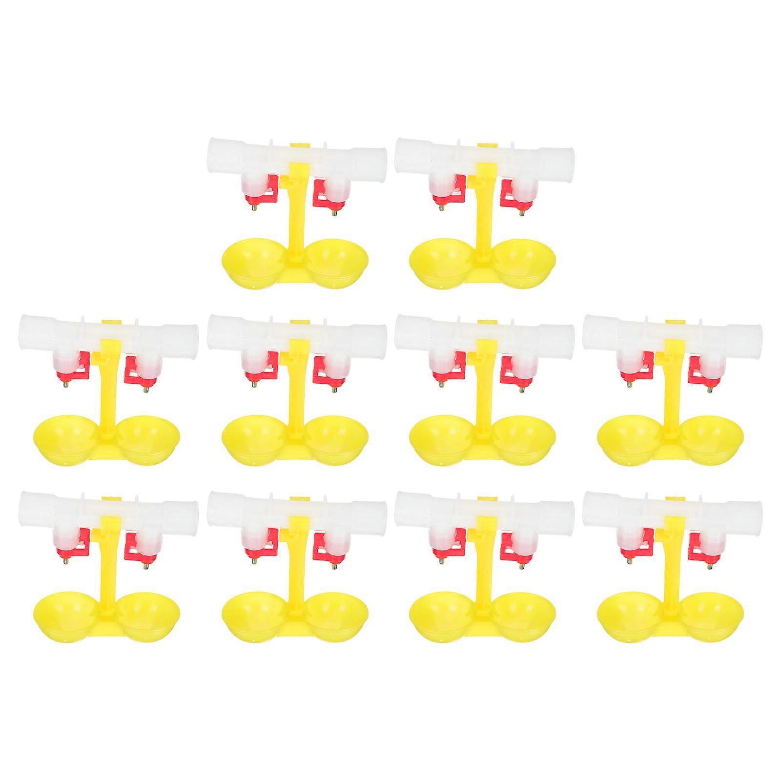 Chicken Waterer Ball-Valve Type with Automatic Function 10Pcs Poultry Waterer Device