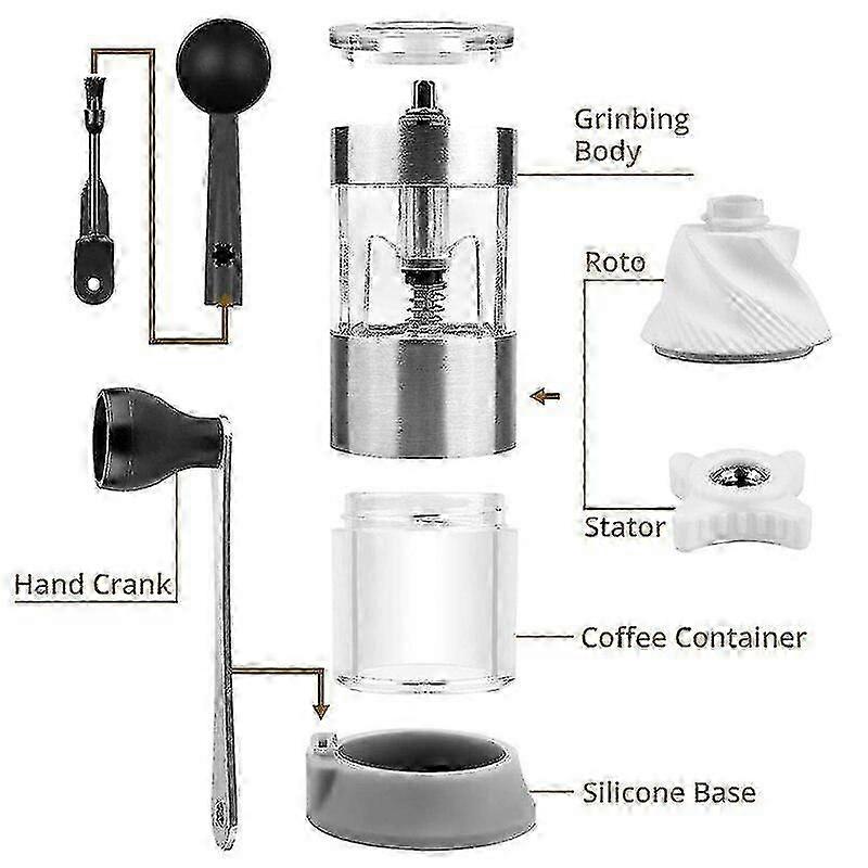 steel manual grinder portable adjustable stainless ceramic mini 26s