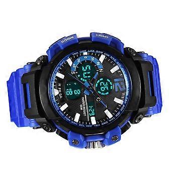 Reloj para hombre 1713, forma redonda, correa de PU, caja de metal, componentes de plástico, resistente al agua hasta 50 m, multifuncional, uso diario, 1 unidad