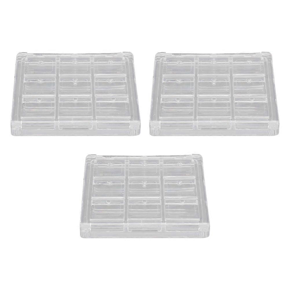 Eyeshadow Sub Container 3Pcs for Storage White Makeup Case