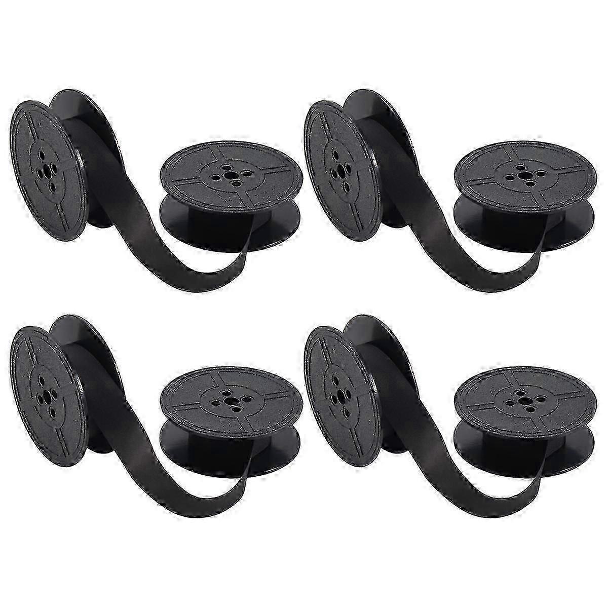 4 Pack Typewriter Ribbon Twin Spool Typewriter Ribbon Ink (Black)