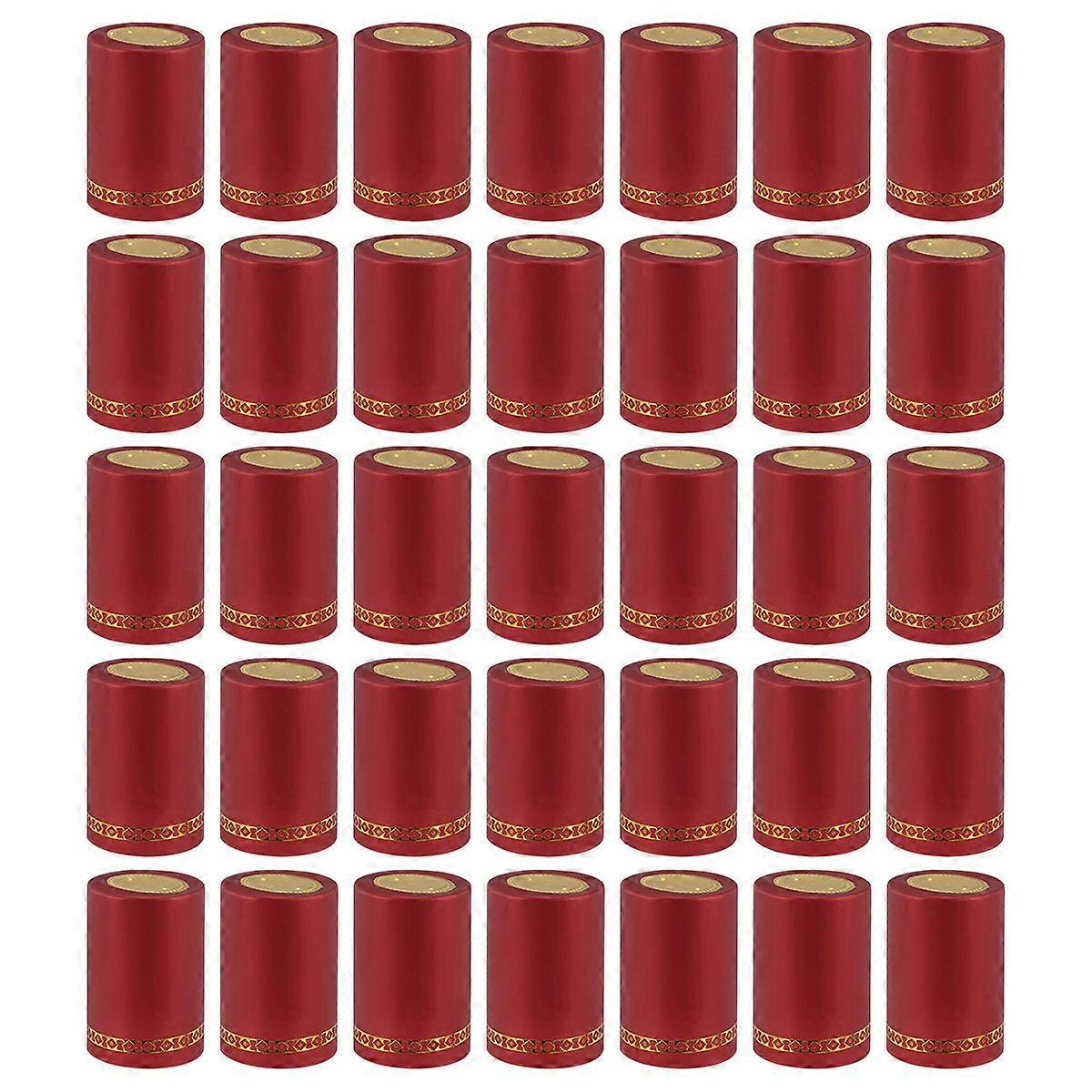 100pcs Red Heat Shrink Caps for Sealing PP Plastic Accessories Size