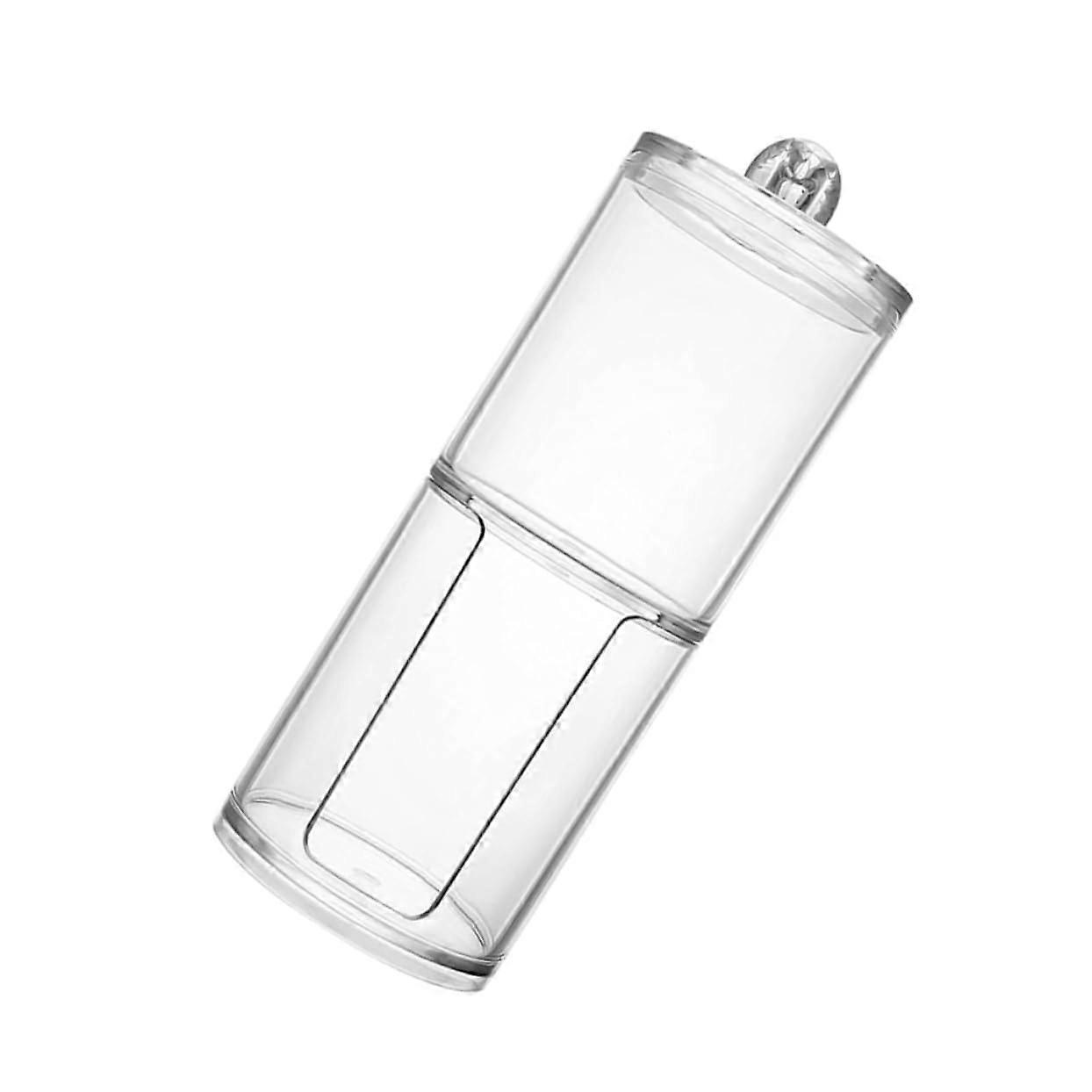 Stackable Cotton Pad Dispenser and Clear Cotton Ball Holder with Lid for Vanity Storage