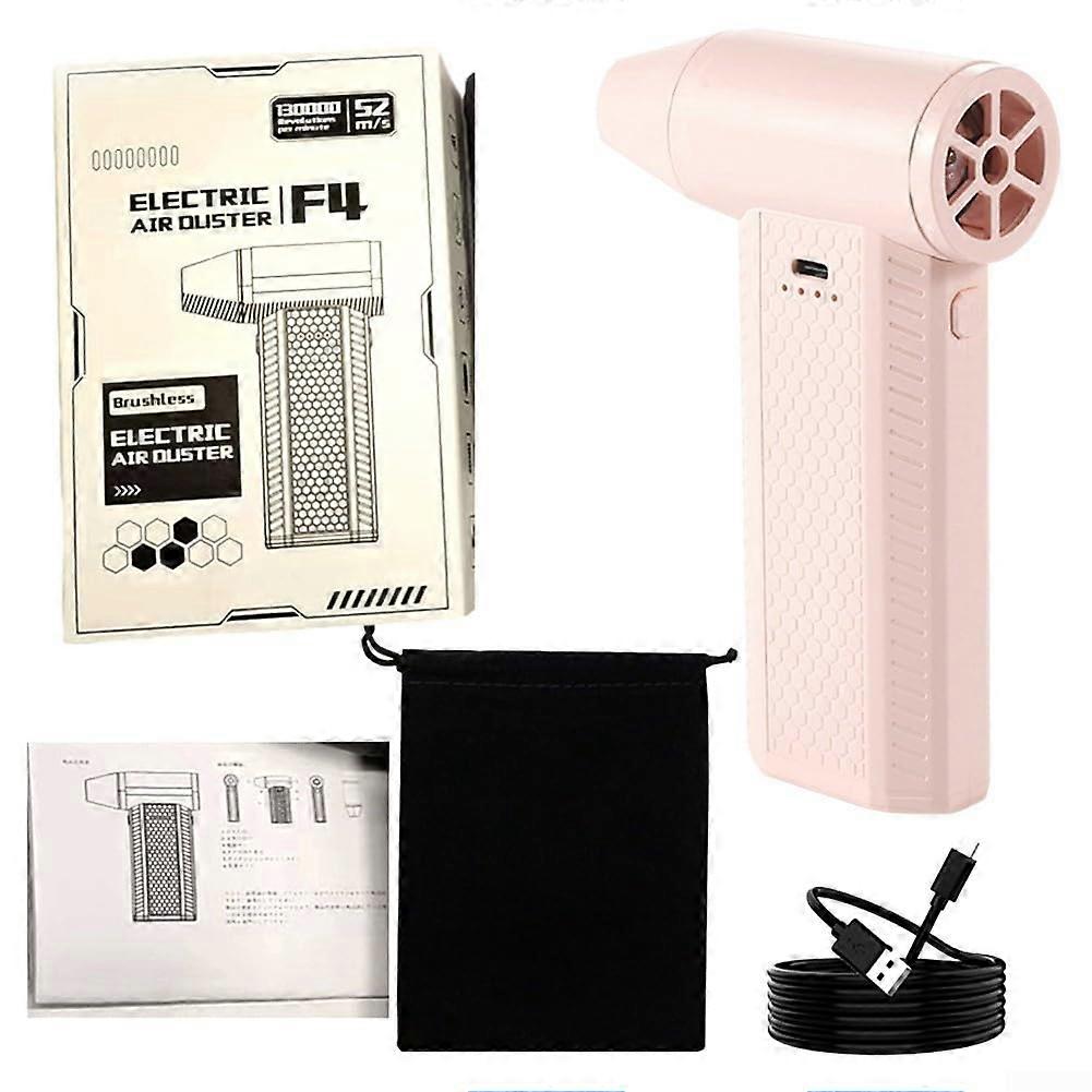 Pink Cordless Air Duster with Adjustable Speed for Powerful Electronics Cleaning