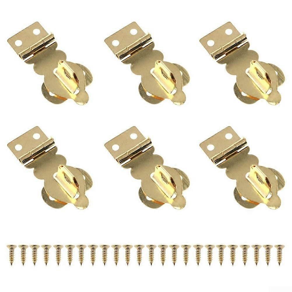 6 PCS Solid Brass Vintage Padlocks with Durable Design for Wooden and Jewelry Boxes