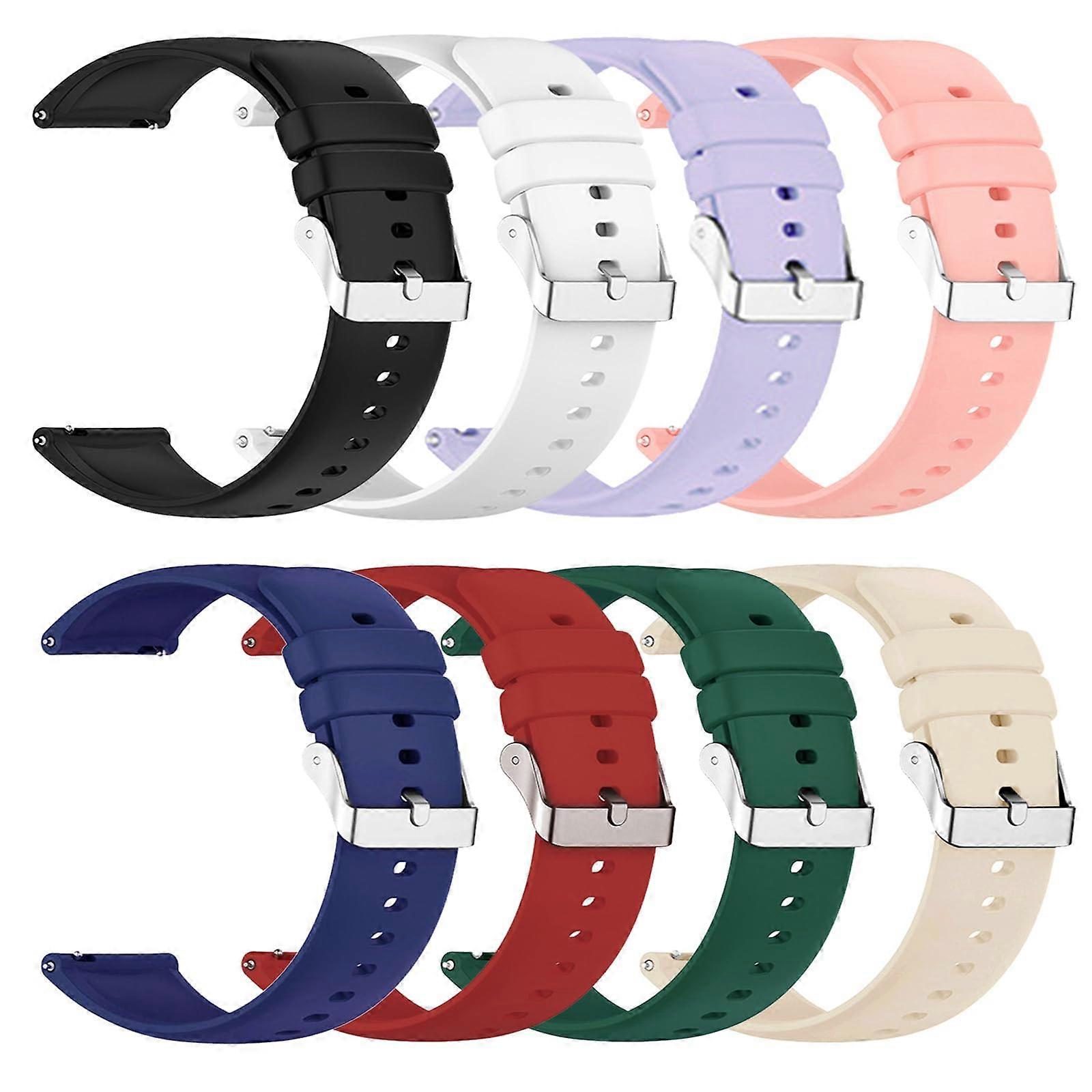8Pack Soft Silicone Smart Watch Bands for iTech Fusion 3, Breathable Sweatproof Replacement Straps
