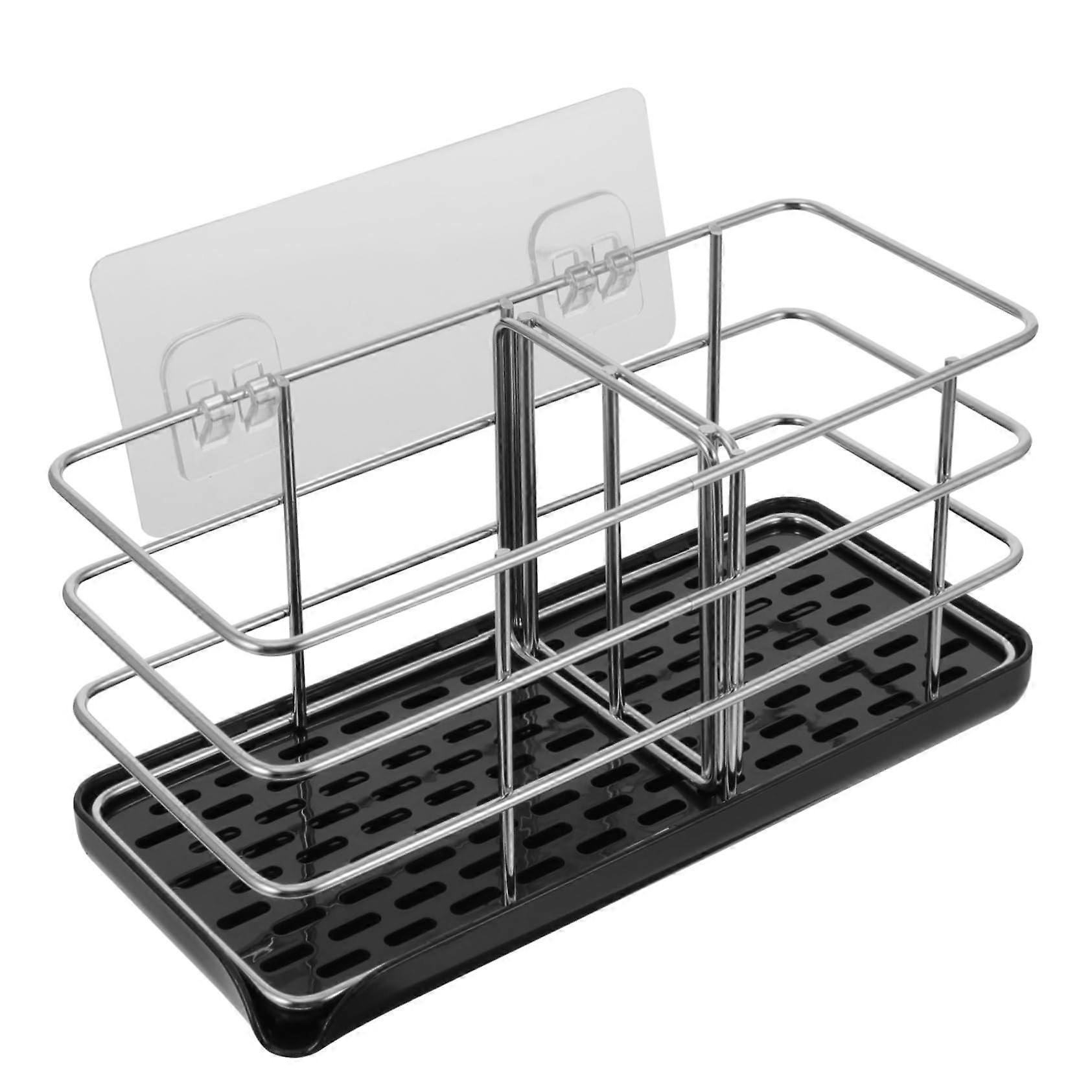 Stainless Steel Kitchen Storage Rack with Separate Drain, SpaceSaving Countertop Dish Drying Shelf