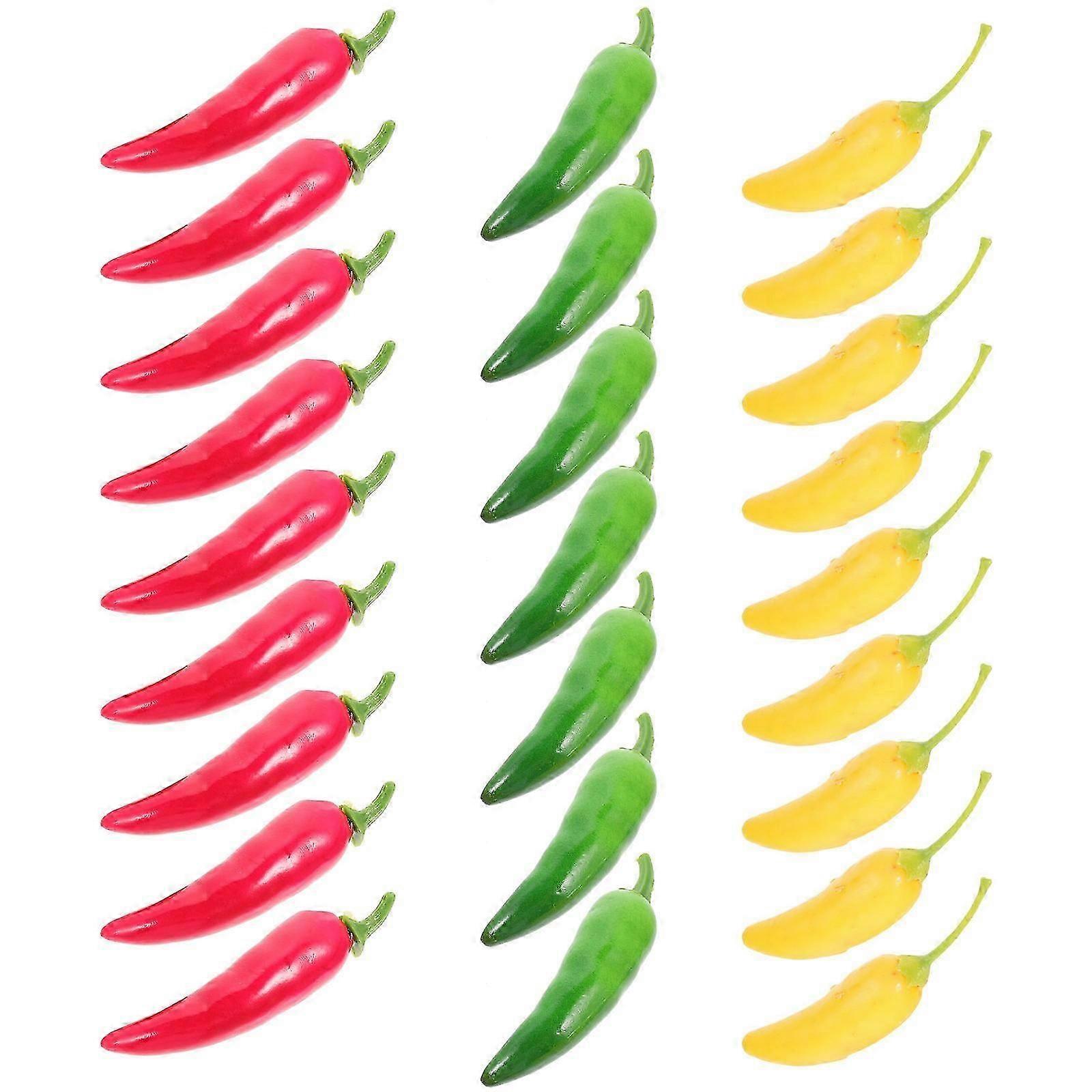 Simulation Peppers Artificial Hot Peppers for Decor 240Pcs Set