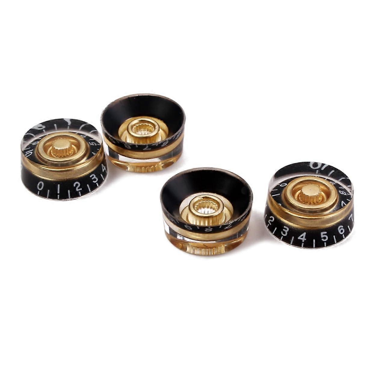4pcs Vintage Style Guitar Control Knobs Set for Electric Guitar Volume and Tone Replacement