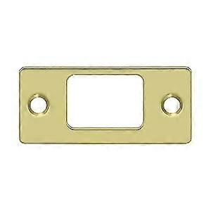 Bright Brass Deadbolt Strike Plate Replacement 23/4 x 11/4 Inch for Precise Alignment