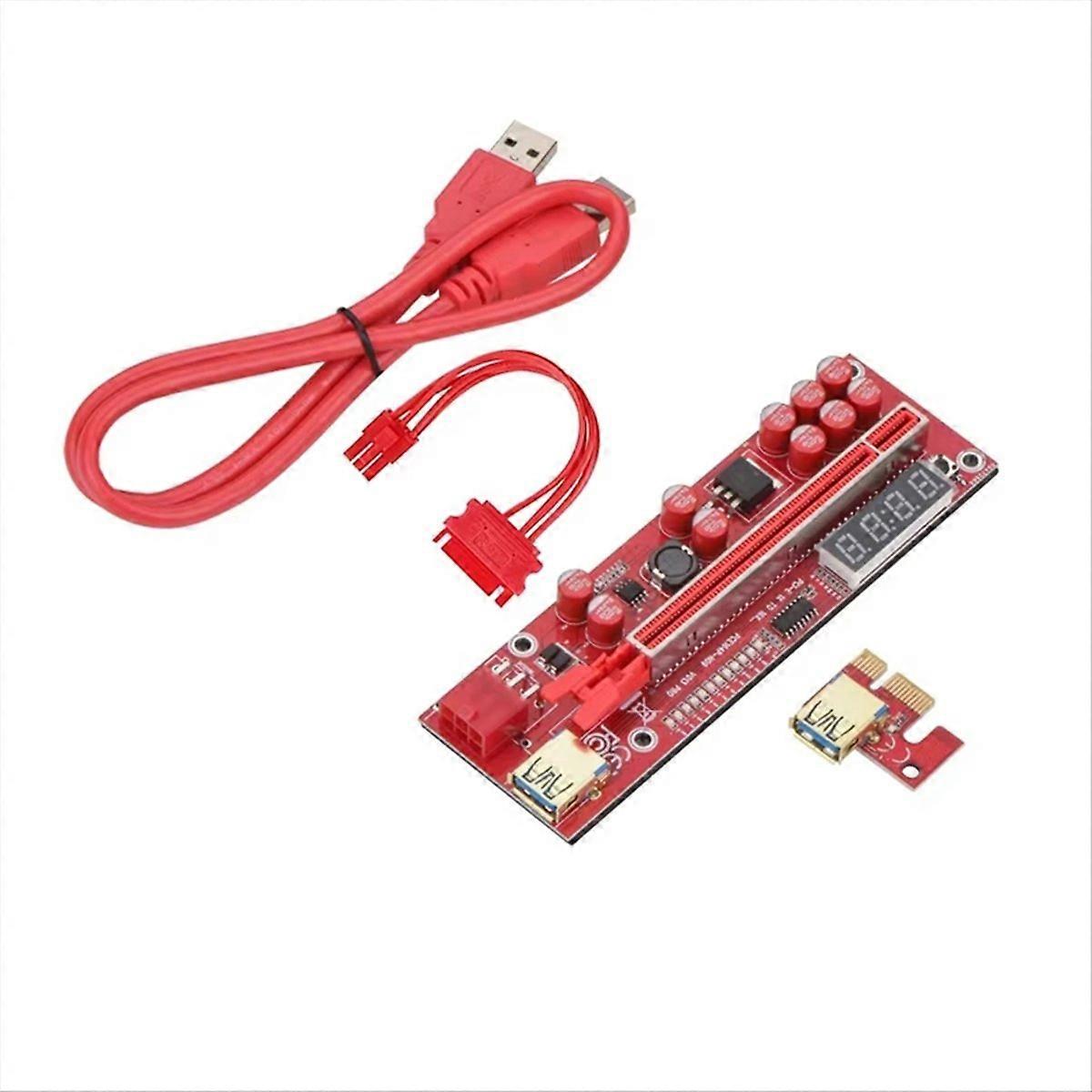 PCIE Riser 013 Pro PCI Express X16 6Pin USB 3.0 LED Temperature for Mining V013 Pro GPU Riser