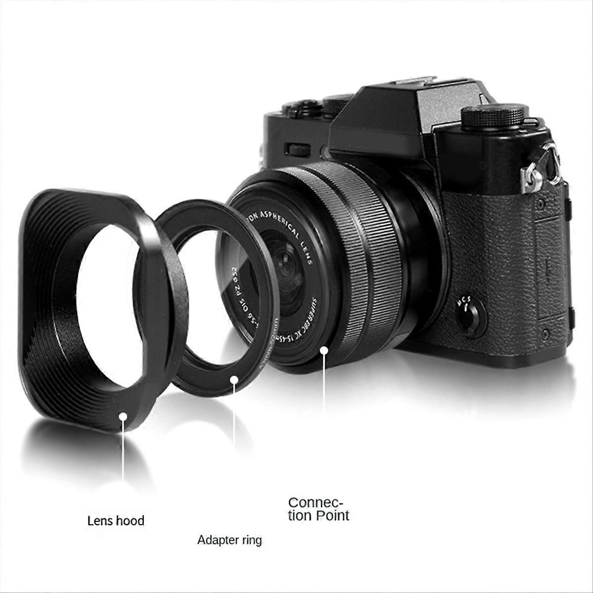Square Shape Lens Hood 52mm For DSLR Camera Mirrorless Lens